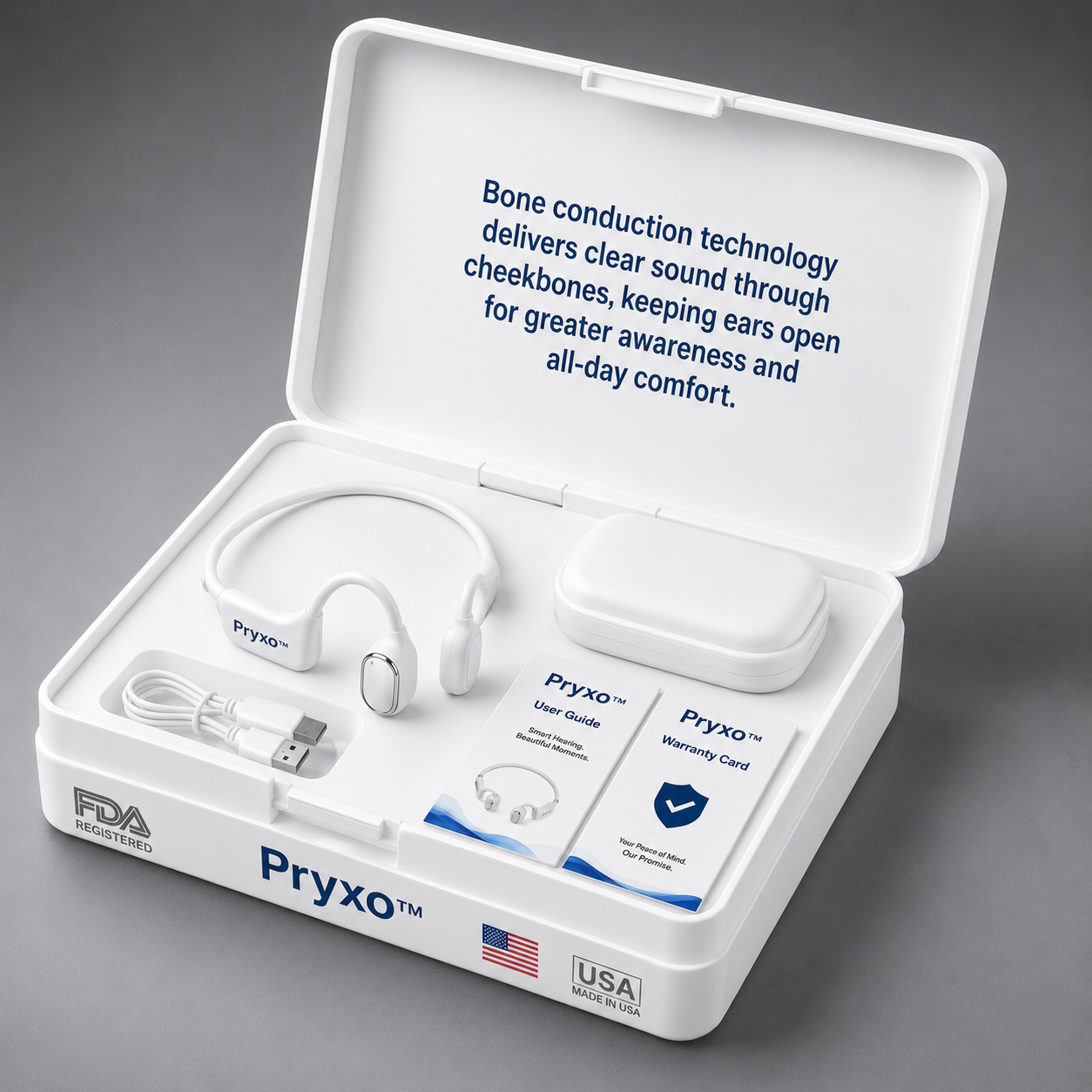 🔥 Final 2 Hours : Only Limited Stock Left🏆Pryxo™ Bone Conduction Smart Hearing Headphones (Mayo Clinic Recommended)