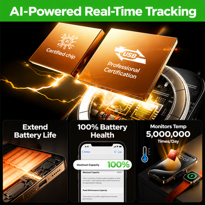 🏆50K+ SOLD!🔥2026 Fast 140W Charger with AI Smart Auto Power-off