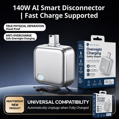 🏆50K+ SOLD!🔥2026 Fast 140W Charger with AI Smart Auto Power-off