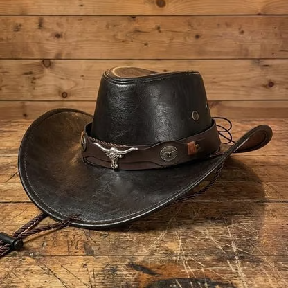 🔥Last Day 50% OFF🤠Daisy’s Premium Handcrafted Leather Cattleman Hat – Authentic Western Outback Style 🤠🌵